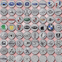Load image into Gallery viewer, Car one-click start button fashion crystal logo sticker