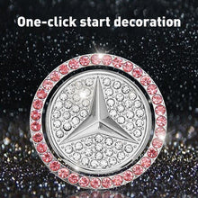 Load image into Gallery viewer, Car one-click start button fashion crystal logo sticker