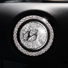 Load image into Gallery viewer, Car one-click start button fashion crystal logo sticker