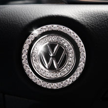 Load image into Gallery viewer, Car one-click start button fashion crystal logo sticker