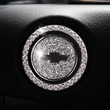 Load image into Gallery viewer, Car one-click start button fashion crystal logo sticker