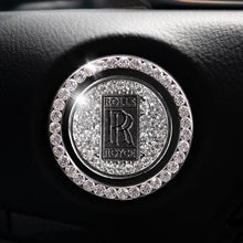 Load image into Gallery viewer, Car one-click start button fashion crystal logo sticker