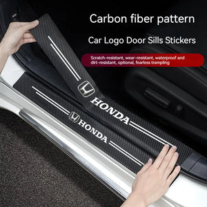 ( 9PCS )Carbon Car Door Sills Stickers