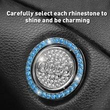 Load image into Gallery viewer, Car one-click start button fashion crystal logo sticker
