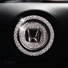 Load image into Gallery viewer, Car one-click start button fashion crystal logo sticker
