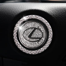 Load image into Gallery viewer, Car one-click start button fashion crystal logo sticker
