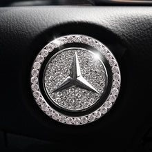 Load image into Gallery viewer, Car one-click start button fashion crystal logo sticker
