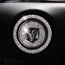 Load image into Gallery viewer, Car one-click start button fashion crystal logo sticker
