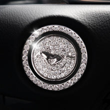 Load image into Gallery viewer, Car one-click start button fashion crystal logo sticker
