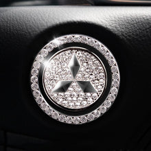 Load image into Gallery viewer, Car one-click start button fashion crystal logo sticker

