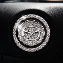 Load image into Gallery viewer, Car one-click start button fashion crystal logo sticker
