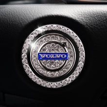Load image into Gallery viewer, Car one-click start button fashion crystal logo sticker
