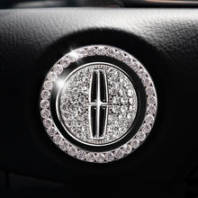 Load image into Gallery viewer, Car one-click start button fashion crystal logo sticker

