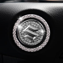 Load image into Gallery viewer, Car one-click start button fashion crystal logo sticker
