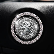 Load image into Gallery viewer, Car one-click start button fashion crystal logo sticker
