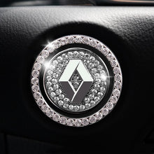 Load image into Gallery viewer, Car one-click start button fashion crystal logo sticker
